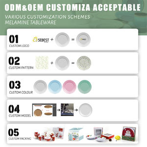 SEBEST Custom Design Chinese Traditional Dinnerware <strong>Set</strong> Eco-friendly Melamine Plate Tableware for Family Restaurant Made <strong>Plastic</strong> - Product Image 5