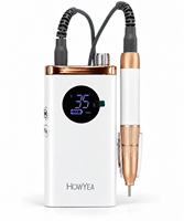 Machine à ongles sans fil professionnelle HOWYEA 85W avec moteur sans balais, rechargeable par USB, corps métallique, portable, prise US, pour usage en salon