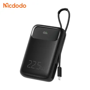 Mcdodo 352 20W 18W PD Built in Cables Power Bank 10000mAh USB-C 20W 22.5W USB-A Power Bank For iPhone