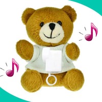 Animaux en peluche personnalisés, ours en peluche de la police, modules vocaux enregistrables, jouets en peluche enregistrables avec message