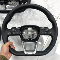 Volant de direction en cuir chauffant modifié pour Audi A3 A4L A5 A6L A7 Q2L Q5 Q5L Q7 Coupé Roadster RS avec palettes de changement de vitesse