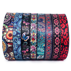 38mm Fashion Printed Ethnic Jacquard Webbing Custom Bags Strap Belt Ribbon DIY Textile Clothing Decor Sew Accessory Webbing