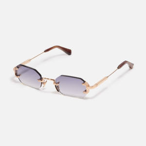 LBashades 3510 무테 선글라스 남성 여성 브랜드 디자이너 패션 프레임리스 사용자 정의 로고 사각 그라데이션 나일론 렌즈 음영 - Product Image 3