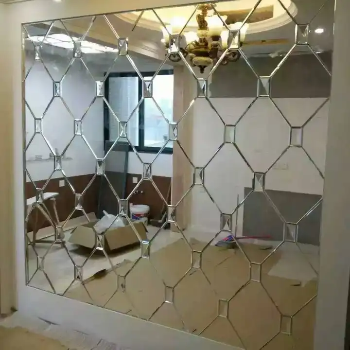12x12 Wide 10 Pcs Mirror Mosaic Tiles Wall Panels Silver