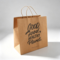 Sac en papier kraft à poignées torsadées, écologique et recyclable, idéal pour la vente à emporter en boulangerie et restaurant – Meilleures ventes