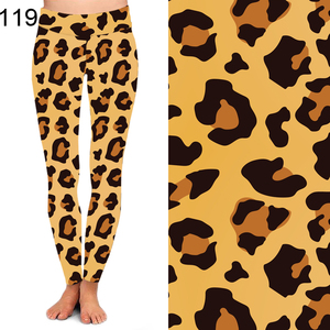 <strong>Sequin</strong> Gold Sparkling Zebra Stripe Printed Women High Yoga Waist Buttery Soft 92% Polyester 8% Spandex <strong>Leggings</strong> for Women - Product Image 4