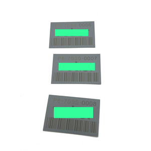 Aluminum Metal Tag Rectangular <b>Laser</b> Engraved Barcode Label For <b>Machinery</b> Equipment P6-7000-0006 - Product Image 1