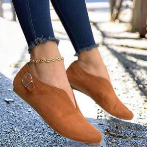 Nouvelles chaussures décontractées pour femmes Shimaer 2025, à bout pointu, à semelle plate, à enfiler, en PU, pour toutes les saisons (printemps, été, automne, hiver) - Product Image 3