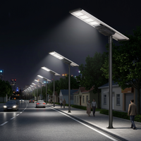 Lampe solaire LED de rue étanche IP66 80W, boîtier en aluminium, contrôleur MPPT, éclairage routier extérieur, économie d'énergie