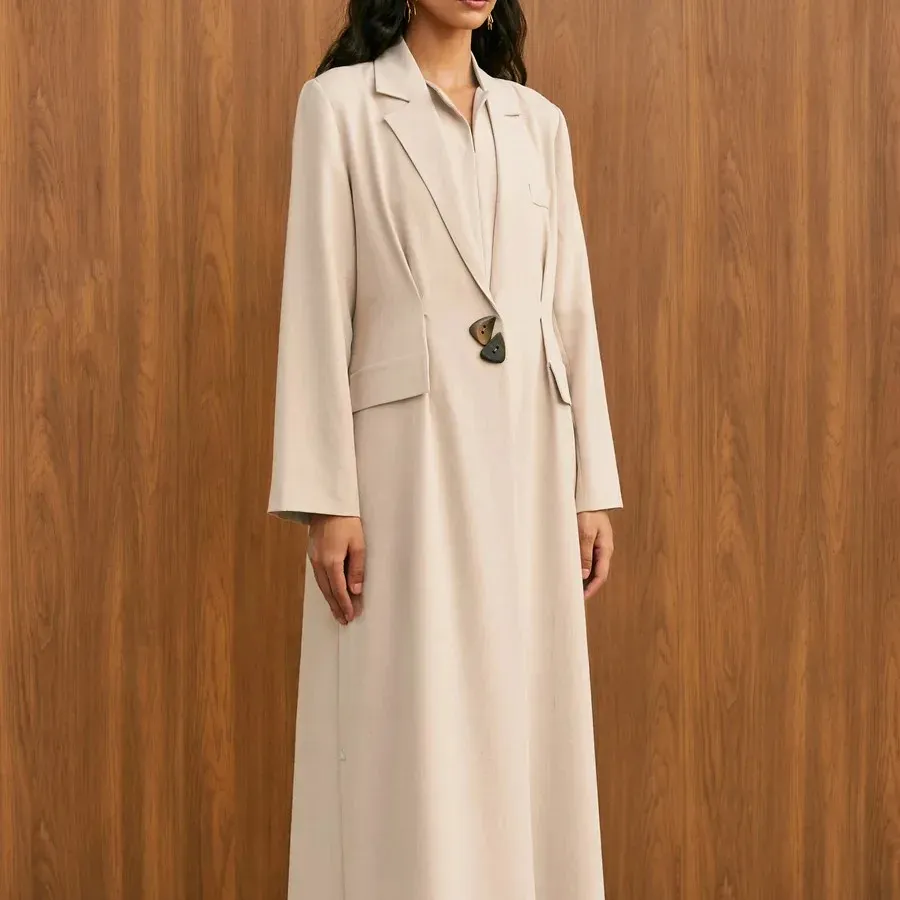 2024 U.Chic nouveau Design OEM modeste grâce femmes solide Abaya dubaï robes Blazer Hijab minceur femmes vêtements musulmans