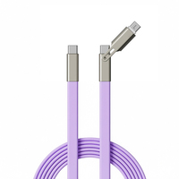 Cable de Datos PD de Silicona Líquida de Carga Rápida de Alta Velocidad de 240 W, Cable Cargador USB Tipo C para Teléfono Móvil y Tableta