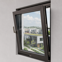 Ventana Moderna de Aluminio Personalizada, Insonorizada, Eficiente Energéticamente, con Vidrio Bajo Emisivo para Hoteles, con Mosquiteras