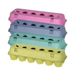 FPG Custom Colored Vented Paper Pulp Chicken Egg Tray Egg Cartons for packaging