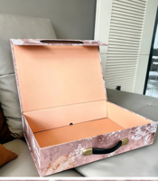 Boîte cadeau pliable magnétique avec poignée, grande boîte d'emballage cadeau de luxe imprimée, boîte cadeau pliable avec fermeture magnétique