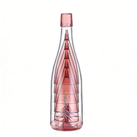 Verre à vin incassable en plastique, verre à champagne coloré, gobelet à vin avec bouteille de rangement pour les fêtes