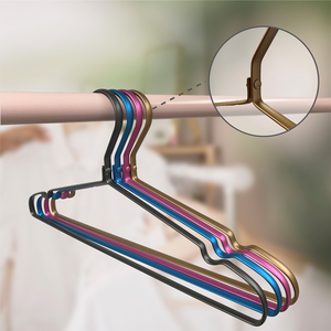 Colorful Blue Bundle Household Laundry Drying Rack Space Saving Anodized Aluminum Alloy Clothes <b>Hanger</b> - Product Image 1