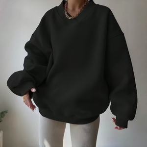 Sweat à capuche unisexe surdimensionné en molleton de coton épais de qualité jersey, uni, élégant, personnalisable avec logo, écologique, pour l'hiver - Product Image 1