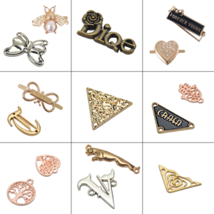 Customized Metal Logo <b>Tag</b> Branded Metal Label Brand Label for Handbag Decoration - Product Image 5