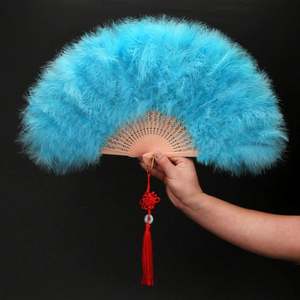 Éventail à plumes de style chinois pour la danse DJ, la décoration de fêtes et les cadeaux, fournitures de fête - Product Image 6