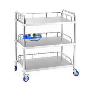 Carrito de Almacenamiento Multiusos de Acero Inoxidable para Hospital, Salón de Belleza, con Ruedas - Product Image 1