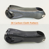 Tige de guidon en fibre de carbone pour VTT/vélo de route, ultra légère, 10 degrés, 31,8 mm, 80-120 mm, hauteur de montage 36-45 mm