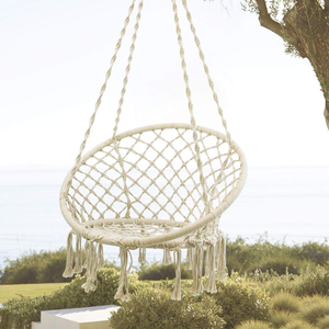 Hamaca Decorativa de Lujo Estilo Nórdico Moderno CZFIT, Silla Colgante de Cuerda de Algodón Trenzada, Hamacas Grandes y Cómodas para Decoración del Hogar - Product Image 2
