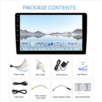 Universal 7/9/10.1" Android 15 Stereo Mobil Snapdragon Layar HD Besar Wireless Carplay GPS Navi Bluetooth Radio Mobil Head Unit