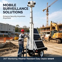 Mini-remorque de surveillance solaire pour caméra CCTV, idéale pour la surveillance des routes rurales
