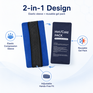 Compresa de Gel Frío/Calor Reutilizable, Resistente a Fugas, con Correa de Nylon Ajustable <span class=keywords><strong>para</strong></span> la Espalda Baja, Cintura, Abdomen, Cadera, Entrenamiento en el Gimnasio, Recuperación Muscular - Product Image 3