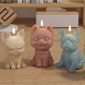 Molde de silicona INTODIY para cachorros, molde de yeso para bulldog, adorno de perro, molde para velas de aromaterapia de animales - Product Image 4