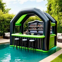 Bar flottant gonflable personnalisé de haute qualité pour piscine, idéal pour les fêtes estivales