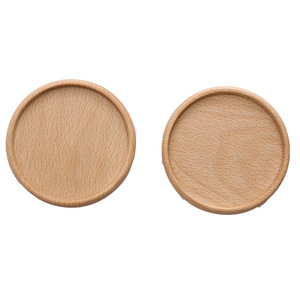 Posavasos cuadrado de madera de haya, tapete aislante del calor para tazas de café y té - Product Image 5