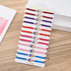 Pulsera <span class=keywords><strong>de</strong></span> la amistad <span class=keywords><strong>de</strong></span> <span class=keywords><strong>ojo</strong></span> malvado, amuleto <span class=keywords><strong>de</strong></span> cuerda roja Kabbalah, Nazar, Fátima, juego <span class=keywords><strong>de</strong></span> pulsera <span class=keywords><strong>para</strong></span> mejor amiga - Product Image 2