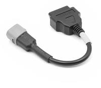 Cable de Diagnóstico OBD2 de Alta Calidad para Motocicletas de 12V, Adaptador de 6 Pines, Conector Hembra, PVC/Plástico Negro, Compatible