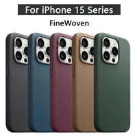 Convient pour Apple 15 Luxury FineWoven Case Original Official Recyclé Fine Woven Leather Phone Case pour iPhone 15 Pro Max 15
