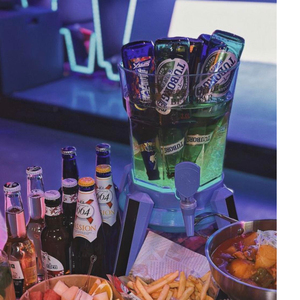 Fabrika toptan 3L ışıklı bira kulesi şarj edilebilir renk değiştiren ışıklar, hoega. bira kulesi ile donatılmıştır.