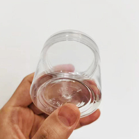 Bocaux alimentaires en PET transparent de 100 ml avec couvercles transparents, bouchons à vis étanches, doublures en mousse, contenants pour les soins de la peau