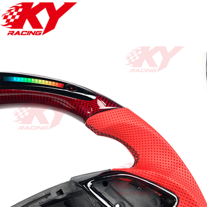 Volant de course en fibre de carbone LED pour Chevrolet Camaro ZL1 SS 2010-2020 Corvette C8 C7 C6 Z06 Malibu - Product Image 2