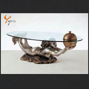 거실 매력적인 금속 조각 발레 댄서 브론즈 여성 조각 커피 테이블 - Product Image 4