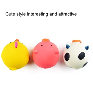 Wholesale Animal Shape Funny Interactive Dog Chew Toy Latex Dog Ball Toy Squeaky Dog Toy