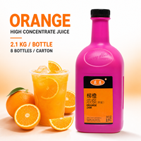 Jus Concentré 8X Ingrédients Liquides pour Bubble Tea Marque HEFS OEM Marque Privée Disponible 2,1kgx8/Carton 18,5kg Total