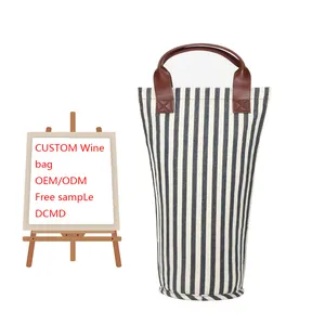 Wholesale OEM Single Wine Tote Bag For Wine Lover Insulated Thermal Wine Bottle Carrying Bag Cooler Carrier For Travel Picnic