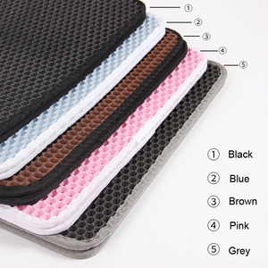 Cat Litter <b>Mat</b> Double Layer Eva Waterproof Urine Proof Striped Round <b>Small</b> Size - Product Image 2