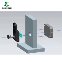 Serrure de porte intelligente Keysecu avec application Tuya Cloud, cylindre électrique à empreintes digitales pour système de contrôle d'accès de porte en bois