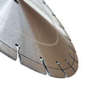 Disque de découpe diamanté multifonctionnel de 350 mm à soudure laser avec technologie Arix, sans perte de segment, pour la découpe de sols/routes, utilisation à sec/humide