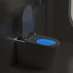 Simple Design Electric Elongated Shape Floor Mounted Automatic Inodoro Bathroom Ceramic Intelligent Smart Toilet Commode