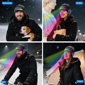 Temu Musik-Kopfhörer mit Farbiger LED-Leuchtkappe Mehrere Farben Akkulaufzeit Unter 3 Stunden - Product Image 3