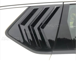 Quarter Rear <b>Window</b> Louver Scoop Vent <b>Cover</b> Trim for Nissan Rogue 2021-2023 Black Glossy Carbon Fiber Look - Product Image 2