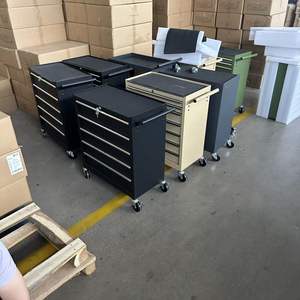 Barber Shop Use Metal Trolley <b>Tool</b> Storage <b>Cabinet</b> Heavy Duty Workshop Roller <b>Drawer</b> Steel <b>Tool</b> <b>Cabinet</b> Wheels - Product Image 3