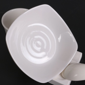 Vaisselle de restaurant incassable, <span class=keywords><strong>plat</strong></span> carré en mélamine blanche bon marché de 6 pouces pour servir les salades - Product Image 3